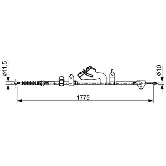 1 987 482 655 - Cable, parking brake 