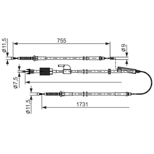 1 987 482 804 - Cable, parking brake 