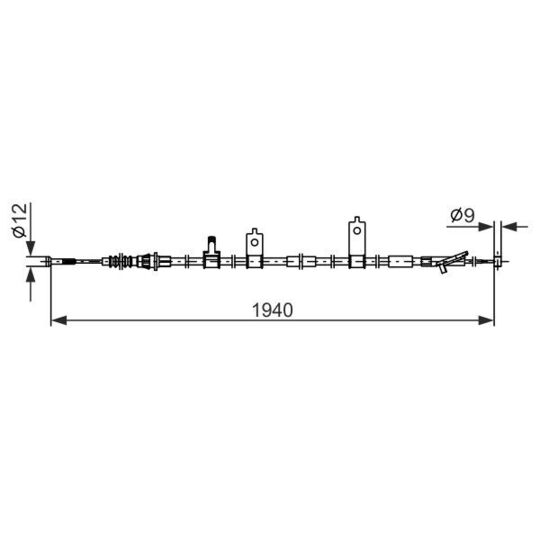 1 987 482 852 - Cable, parking brake 