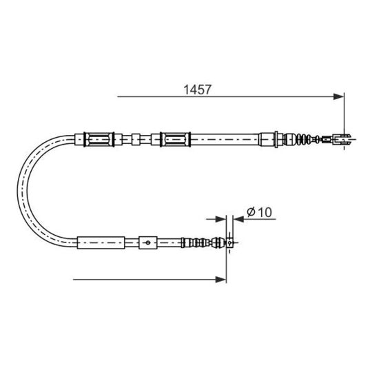 1 987 482 900 - Vajer, parkeringsbroms 