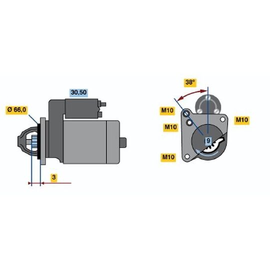 0 001 107 047 - Startmotor 