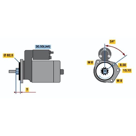 0 001 107 103 - Startmotor 