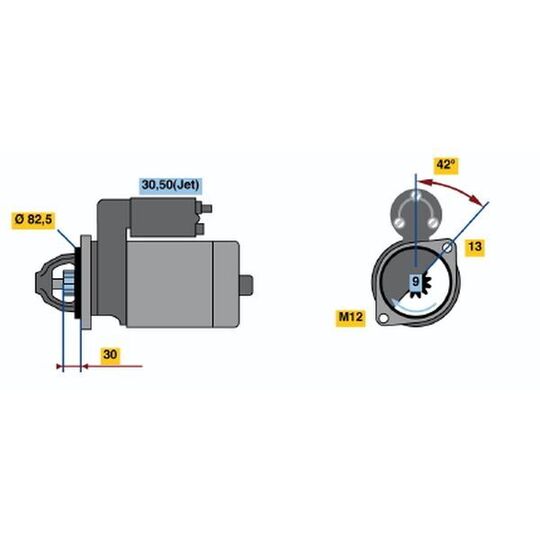 0 001 107 421 - Startmotor 