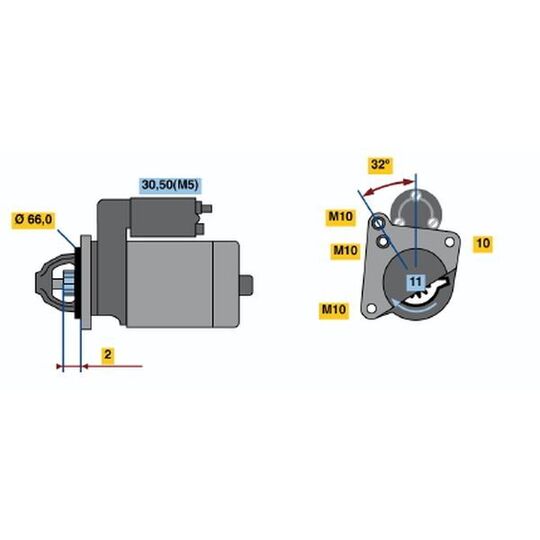 0 001 108 186 - Startmotor 