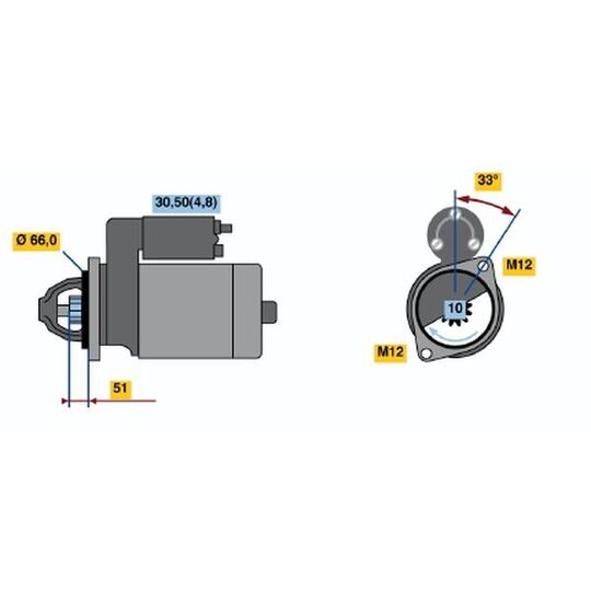 0 001 108 405 - Startmotor 