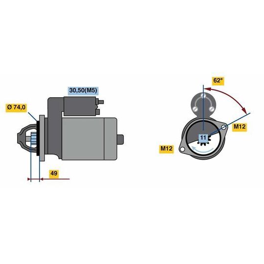 0 001 138 039 - Startmotor 