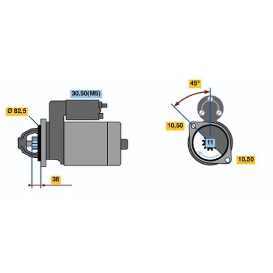 0 001 230 003 - Startmotor 