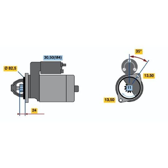 0 001 362 303 - Startmotor 