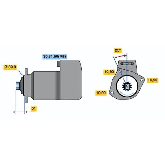 0 001 416 080 - Startmotor 