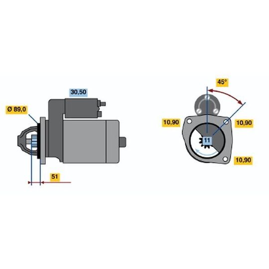 0 001 368 037 - Startmotor 