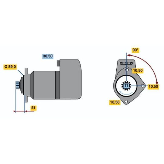 0 001 510 017 - Startmotor 