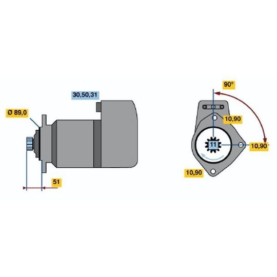 0 001 417 055 - Startmotor 