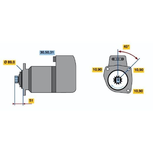 0 001 417 058 - Startmotor 