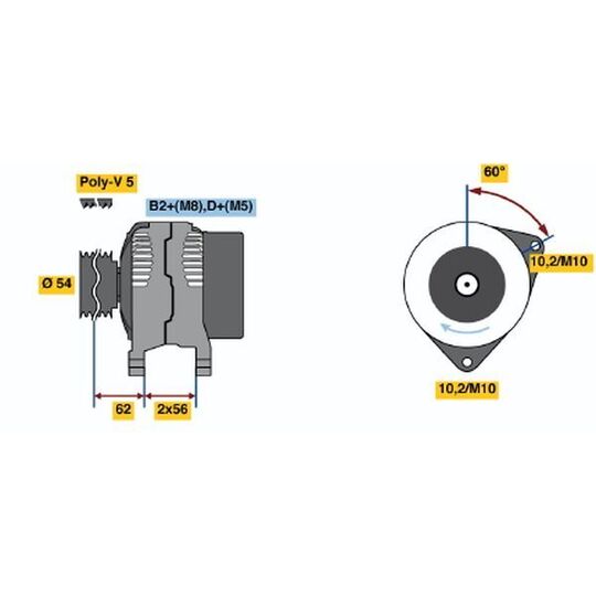 0 124 225 049 - Alternator 