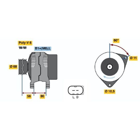 0 124 515 044 - Alternator 