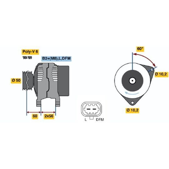 0 124 525 031 - Alternator 