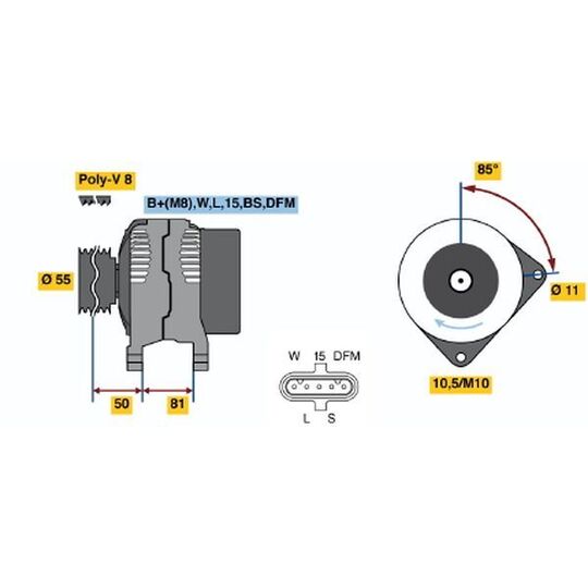 0 124 655 006 - Alternator 