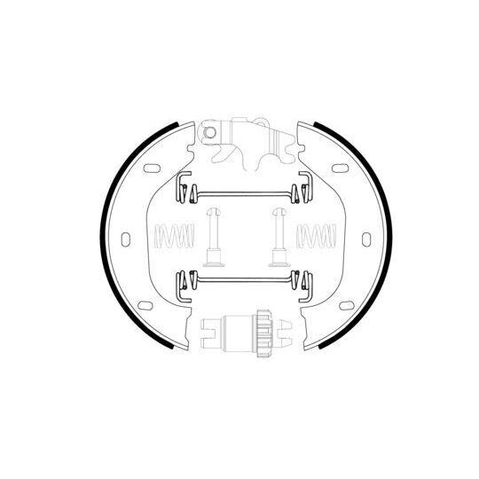 0 204 113 801 - Brake Shoe Set, parking brake 