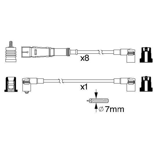 0 986 356 334 - Ignition Cable Kit 