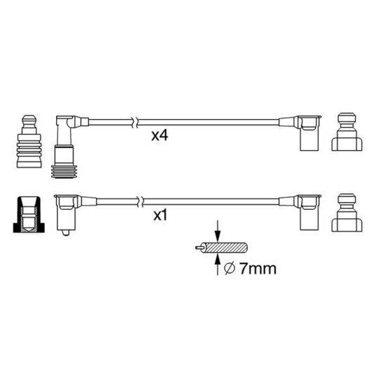 0 986 356 377 - Ignition Cable Kit 