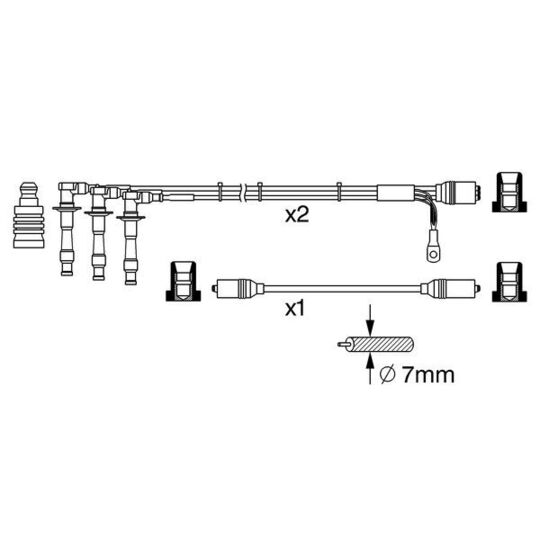 0 986 356 373 - Ignition Cable Kit 