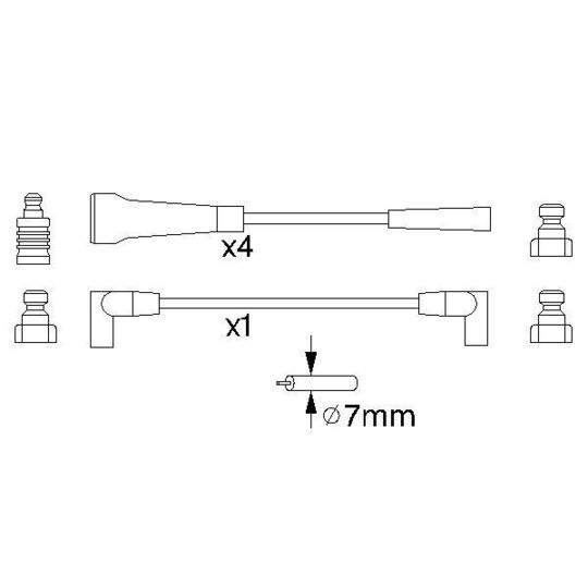 0 986 356 744 - Ignition Cable Kit 