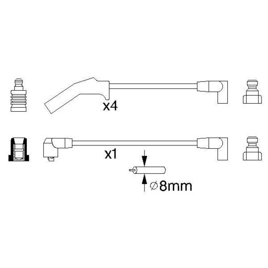 0 986 356 724 - Ignition Cable Kit 