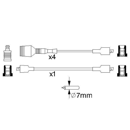 0 986 356 823 - Ignition Cable Kit 