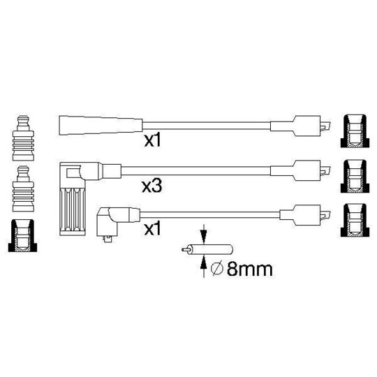 0 986 356 792 - Tändkabelsats 