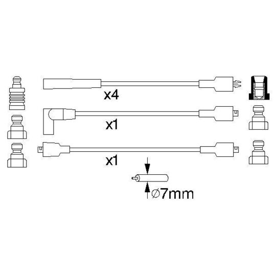 0 986 356 834 - Ignition Cable Kit 