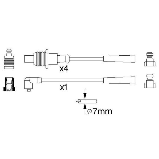 0 986 356 863 - Ignition Cable Kit 