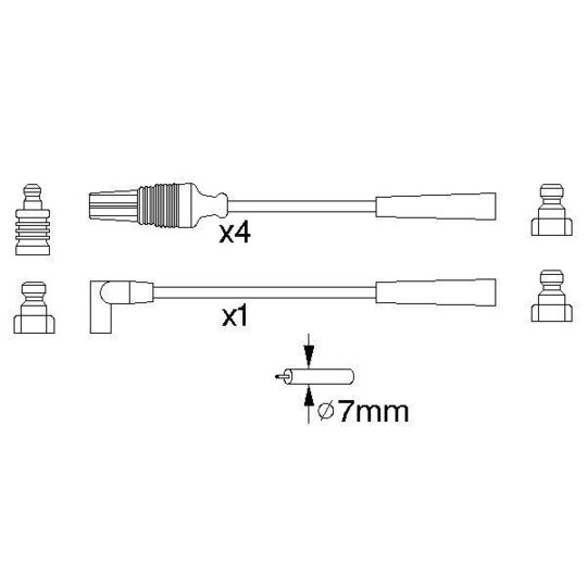 0 986 356 889 - Ignition Cable Kit 