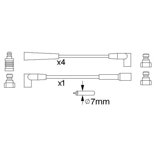 0 986 356 886 - Ignition Cable Kit 