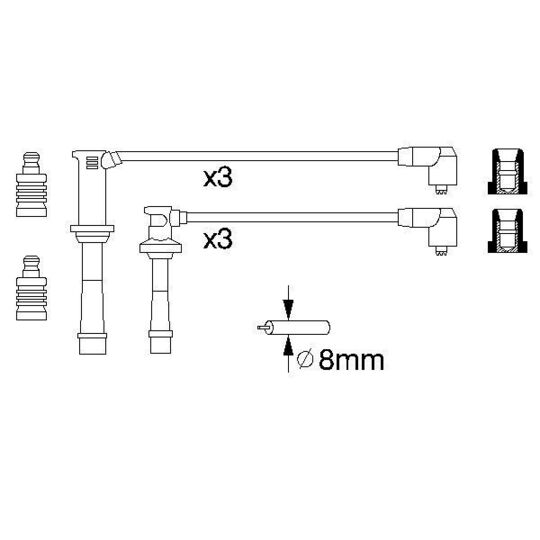 0 986 356 966 - Ignition Cable Kit 