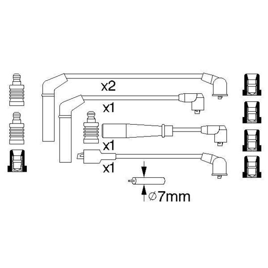 0 986 356 943 - Ignition Cable Kit 