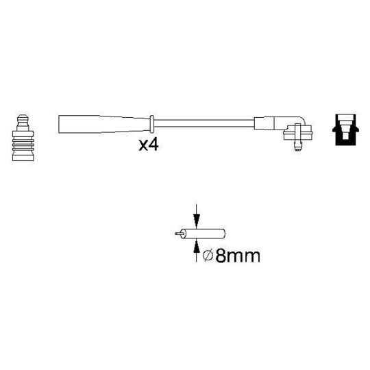 0 986 356 887 - Ignition Cable Kit 