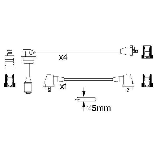 0 986 356 945 - Ignition Cable Kit 