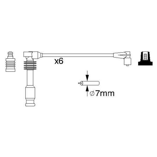 0 986 357 055 - Ignition Cable Kit 