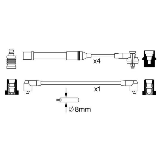 0 986 357 051 - Ignition Cable Kit 