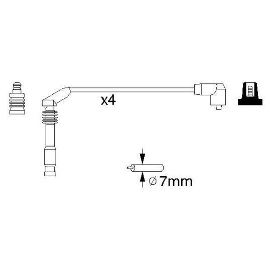 0 986 357 126 - Ignition Cable Kit 