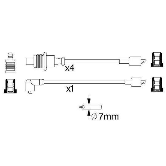 0 986 357 128 - Ignition Cable Kit 