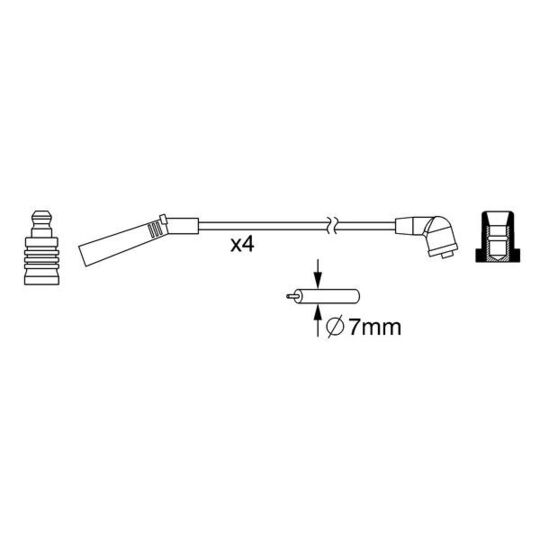 0 986 357 093 - Ignition Cable Kit 
