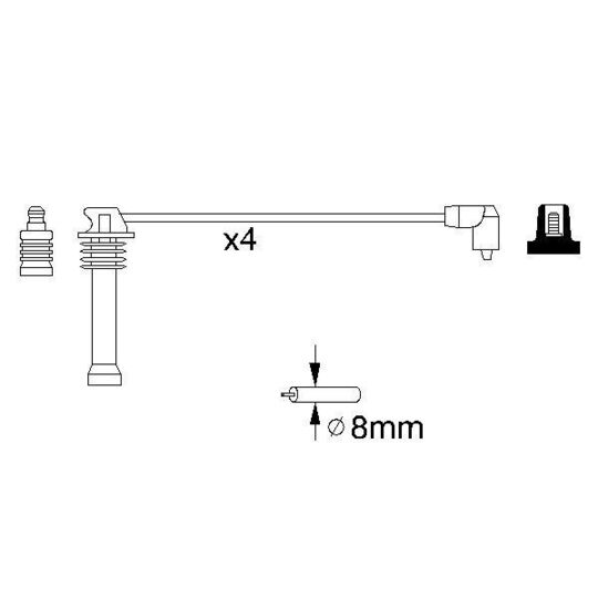 0 986 357 141 - Ignition Cable Kit 