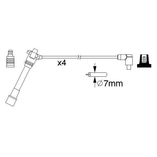 0 986 357 181 - Ignition Cable Kit 