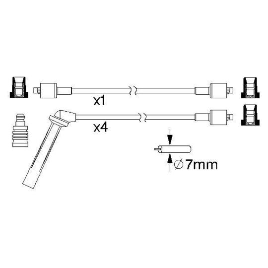 0 986 357 161 - Ignition Cable Kit 