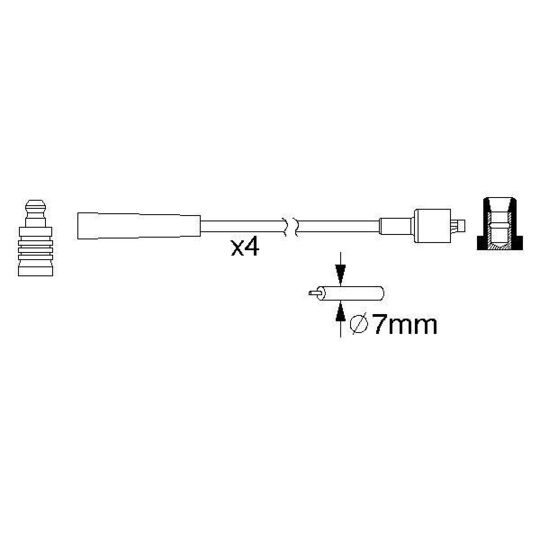 0 986 357 165 - Ignition Cable Kit 