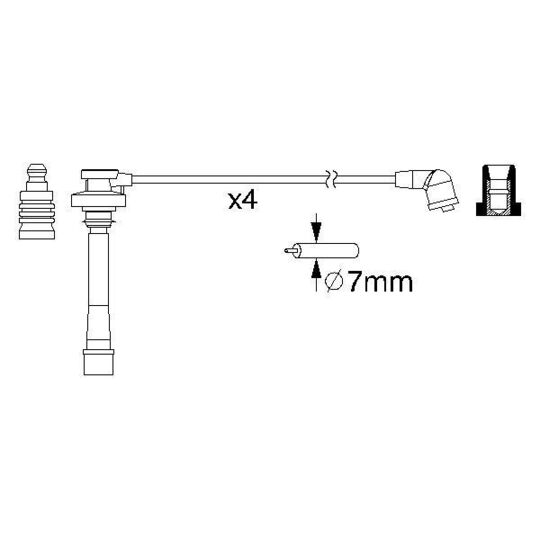 0 986 357 147 - Ignition Cable Kit 