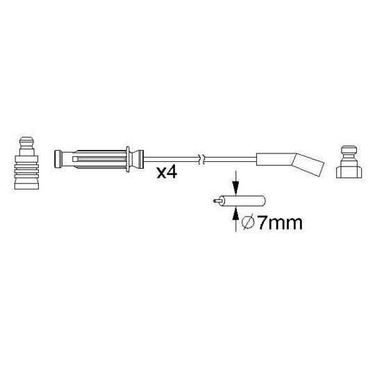 0 986 357 188 - Ignition Cable Kit 