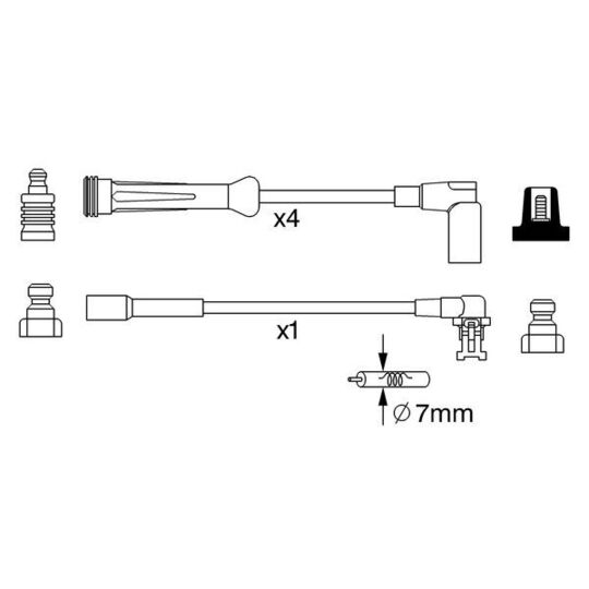 0 986 357 250 - Ignition Cable Kit 