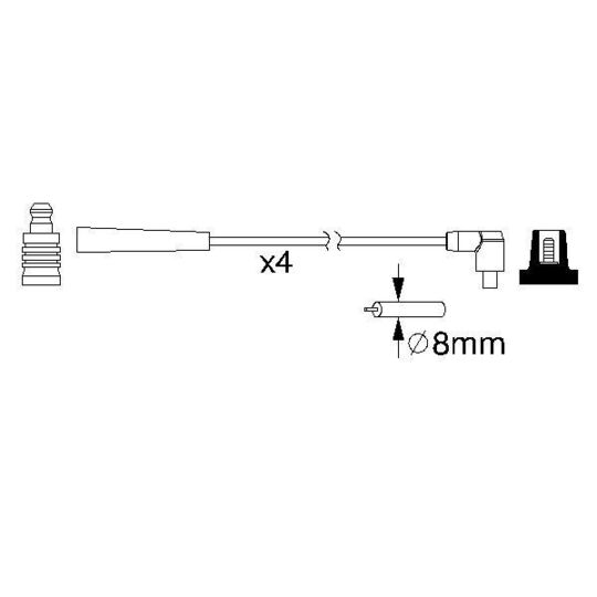 0 986 357 221 - Ignition Cable Kit 